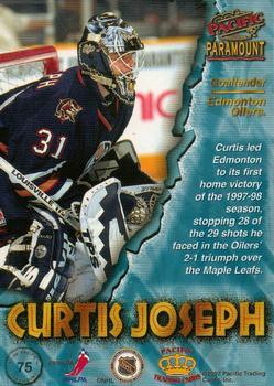 1997-98 Pacific Paramount - Red #75 Curtis Joseph Back