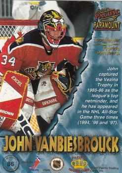 1997-98 Pacific Paramount - Red #86 John Vanbiesbrouck Back