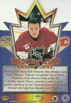 1997-98 Pacific Revolution - 1998 All-Star Game Die Cuts #4 Theoren Fleury Back