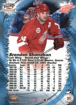 1997-98 Pacific Revolution - Copper #51 Brendan Shanahan Back