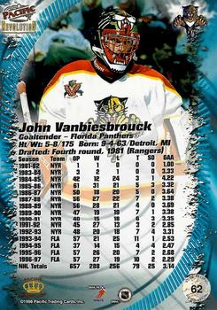 1997-98 Pacific Revolution - Emerald #62 John Vanbiesbrouck Back