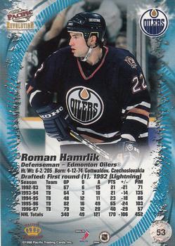 1997-98 Pacific Revolution - Ice Blue #53 Roman Hamrlik Back