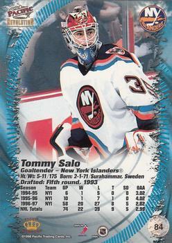 1997-98 Pacific Revolution - Ice Blue #84 Tommy Salo Back