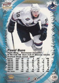 1997-98 Pacific Revolution - Ice Blue #139 Pavel Bure Back