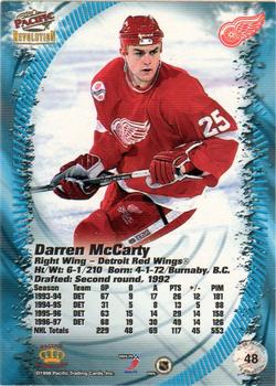 1997-98 Pacific Revolution - Silver #48 Darren McCarty Back