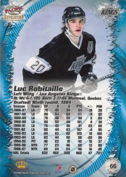 1997-98 Pacific Revolution - Silver #66 Luc Robitaille Back