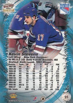 1997-98 Pacific Revolution - Silver #91 Kevin Stevens Back