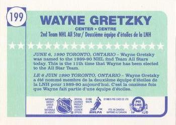 1990-91 O-Pee-Chee #199 Wayne Gretzky Back