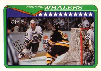 1990-91 O-Pee-Chee #144 Hartford Whalers Front