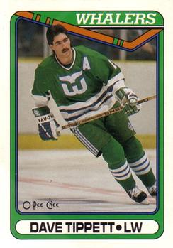 1990-91 O-Pee-Chee #183 Dave Tippett Front