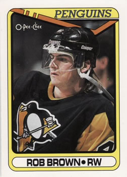 1990-91 O-Pee-Chee #19 Rob Brown Front