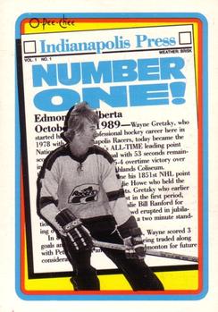 1990-91 O-Pee-Chee #1 Wayne Gretzky Front