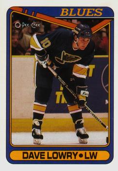 1990-91 O-Pee-Chee #370 Dave Lowry Front