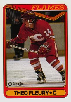 1990-91 O-Pee-Chee #386 Theo Fleury Front