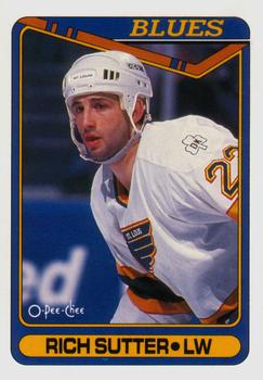 1990-91 O-Pee-Chee #405 Rich Sutter Front