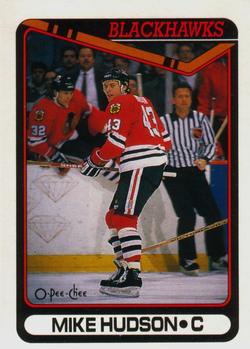 1990-91 O-Pee-Chee #424 Mike Hudson Front