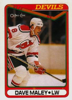 David Maley New Jersey Devils Red Ferland Game Worn Gloves – 1989-90