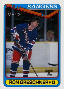 1990-91 O-Pee-Chee #447 Ron Greschner Front