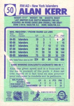 1990-91 O-Pee-Chee #50 Alan Kerr Back