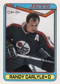 1990-91 O-Pee-Chee #51 Randy Carlyle Front