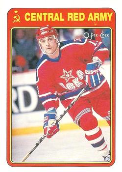 1990-91 O-Pee-Chee - Central Red Army #4R Valeri Kamensky Front