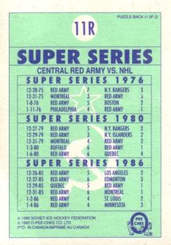 1990-91 O-Pee-Chee - Central Red Army #11R Super Series A Back