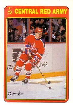 1990-91 O-Pee-Chee - Central Red Army #6R Evgeny Shastin Front