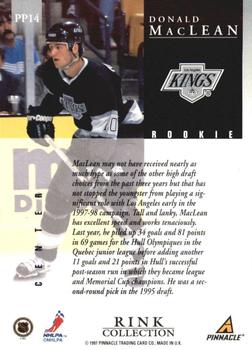 1997-98 Pinnacle - Rink Collection #PP14 Donald MacLean Back
