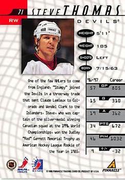 1997-98 Pinnacle Be a Player - Autographs #71 Steve Thomas Back