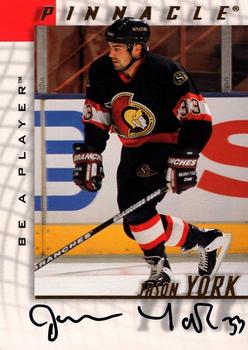 1997-98 Pinnacle Be a Player - Autographs #95 Jason York Front