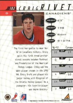 1997-98 Pinnacle Be a Player - Autographs #102 Craig Rivet Back