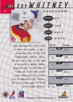 1997-98 Pinnacle Be a Player - Autographs #105 Ray Whitney Back