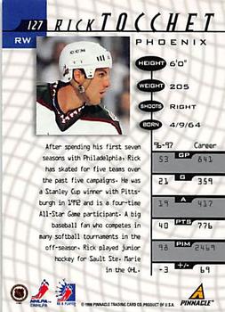 1997-98 Pinnacle Be a Player - Autographs #127 Rick Tocchet Back