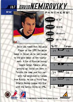 1997-98 Pinnacle Be a Player - Autographs #167 David Nemirovsky Back