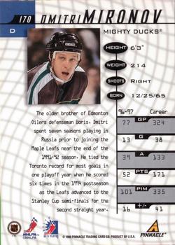 1997-98 Pinnacle Be a Player - Autographs #170 Dmitri Mironov Back