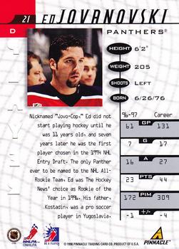 1997-98 Pinnacle Be a Player - Autographs Die Cut #21 Ed Jovanovski Back