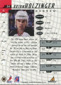 1997-98 Pinnacle Be a Player - Autographs Die Cut #34 Brian Holzinger Back
