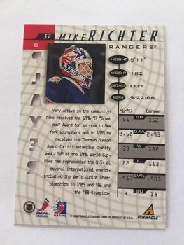 1997-98 Pinnacle Be a Player - Autographs Die Cut #37 Mike Richter Back