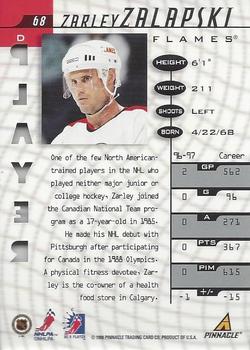1997-98 Pinnacle Be a Player - Autographs Die Cut #68 Zarley Zalapski Back