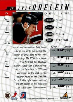 1997-98 Pinnacle Be a Player - Autographs Prismatic Die Cut #17 Lyle Odelein Back