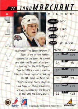 1997-98 Pinnacle Be a Player - Autographs Prismatic Die Cut #72 Todd Marchant Back