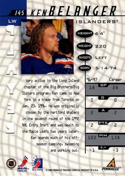 1997-98 Pinnacle Be a Player - Autographs Prismatic Die Cut #145 Ken Belanger Back