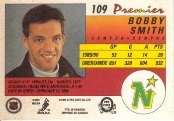 1990-91 O-Pee-Chee Premier #109 Bobby Smith Back