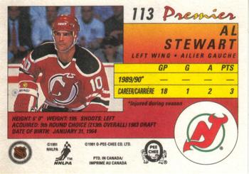 1990-91 O-Pee-Chee Premier #113 Al Stewart Back