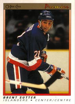 1990-91 O-Pee-Chee Premier #115 Brent Sutter Front