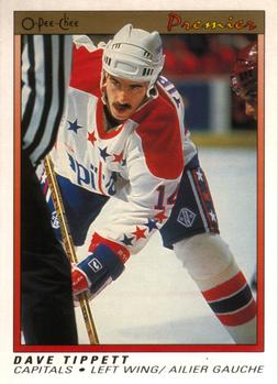1990-91 O-Pee-Chee Premier #119 Dave Tippett Front
