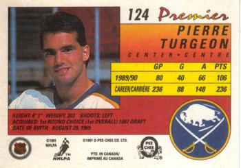 1990-91 O-Pee-Chee Premier #124 Pierre Turgeon Back