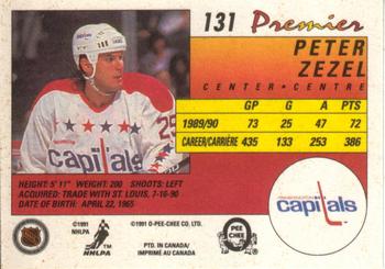 1990-91 O-Pee-Chee Premier #131 Peter Zezel Back