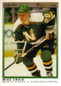 1990-91 O-Pee-Chee Premier #19 Mike Craig Front