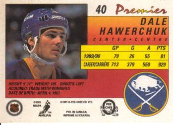 1990-91 O-Pee-Chee Premier #40 Dale Hawerchuk Back